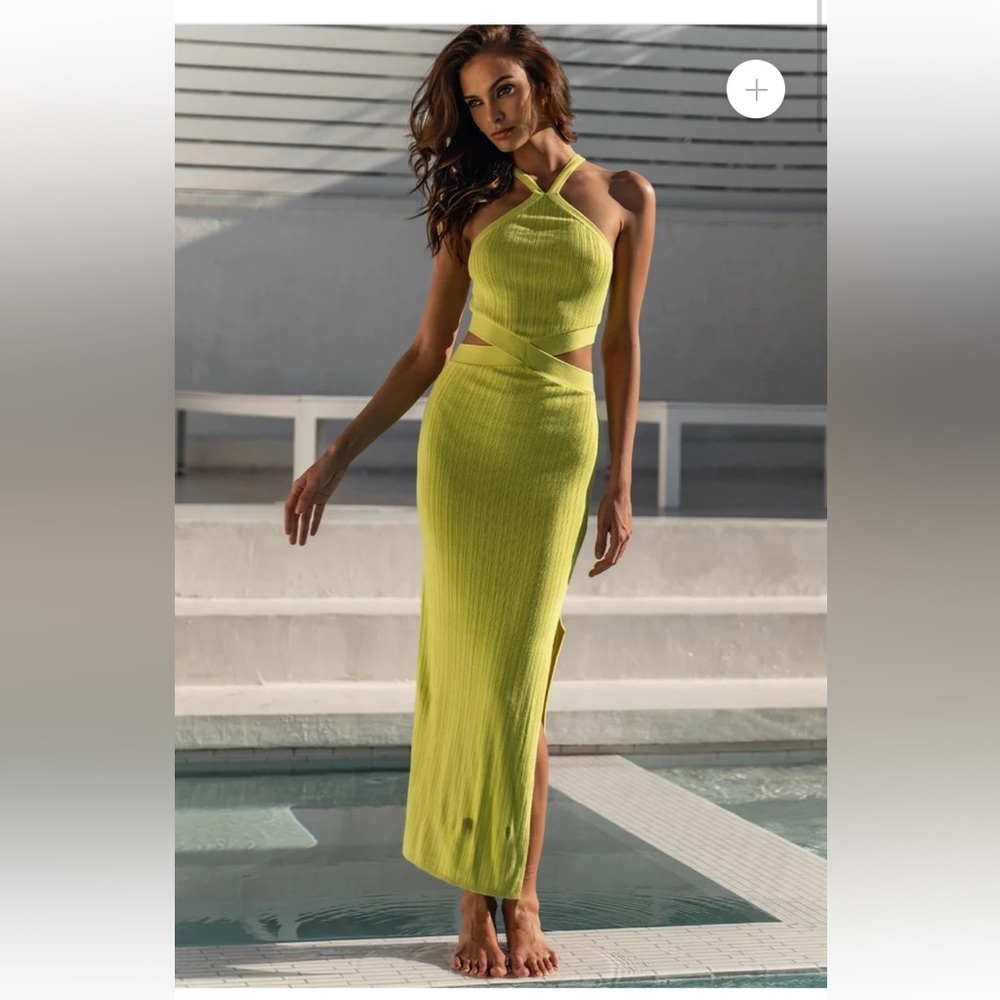 NWT Yellow the Label Fern Knit MIDI dress size S